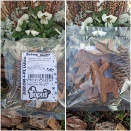 Trópus | Téli kókuszfigurák | Természetes dekor madáretetőkhöz és kézműves díszítéshez – 5 db/csomag