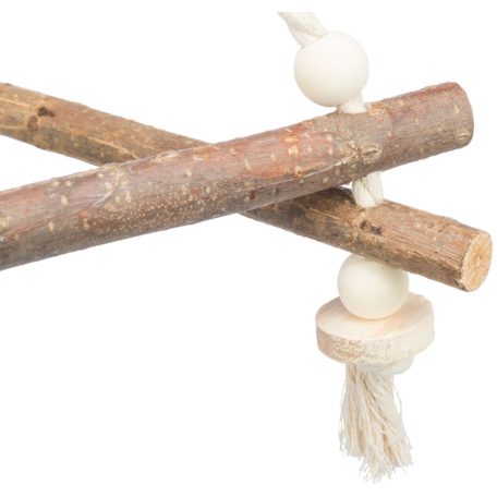 Trixie Swing on Rope | Játék (fa hinta kötélen) díszmadarak részére - 27x27x27 cm