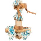 Trixie Wooden Toy on Rope | Fa játék kötéllel nagy papagájok részére - 35 cm