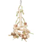 Trixie Wooden Toy | Fa játék papírszalagokkal nagy papagájok részére - 31 cm