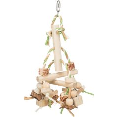   Trixie Wooden Toy | Fa játék papírszalagokkal nagy papagájok részére - 31 cm