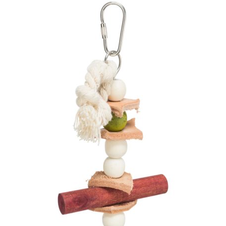 Trixie Colourful Toy | Fa játék gyöngyökkel nagy papagájok részére - 28 cm