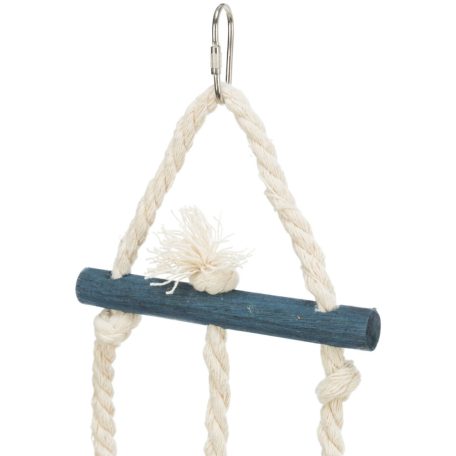 Trixie Wooden Toy on a Rope | Fa játék kötéllel nagy papagájok részére - 24 cm
