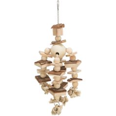   Trixie Wooden Toy | Fa játék parafával nagy papagájok részére - 35 cm