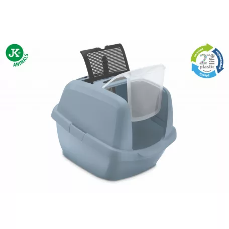 JK | Macska WC MADDY JUNIOR újrahasznosított anyagból, szűrővel és alomlapáttal - 57×43×41 cm