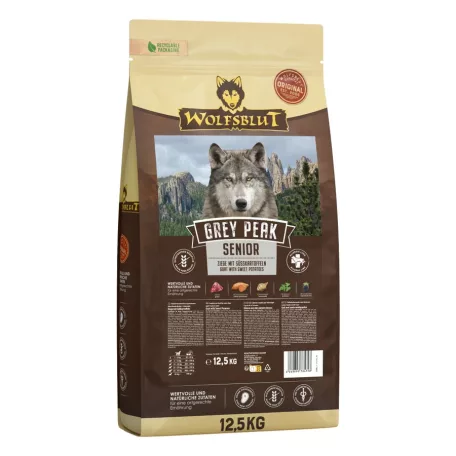 Wolfsblut Grey Peak Senior Kecskehús Édesburgonyával száraz kutyatáp 12,5 kg