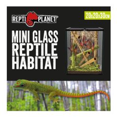   Repti Planet Mini Glass Reptile Habitat | Paludárium - 20 x 20 x 30 cm