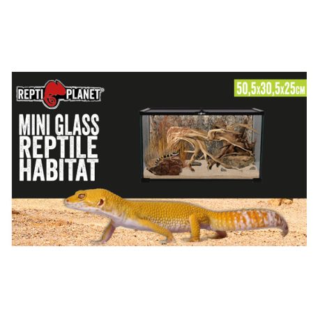 Repti Planet Mini Glass Reptile Habitat | Paludárium - 50.5 x 30.5 x 25 cm