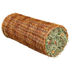   Wicker Tunnel with Hay | Bújócső (vesszőből font) szénával rágcsálók részére - 15x30 cm