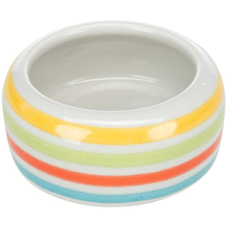 Trixie Ceramic Bowl | Kerámia tál (fehér,csíkos) rágcsálók részére - 50 ml / 8 cm