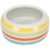 Trixie Ceramic Bowl | Kerámia tál (fehér,csíkos) rágcsálók részére - 50 ml / 8 cm