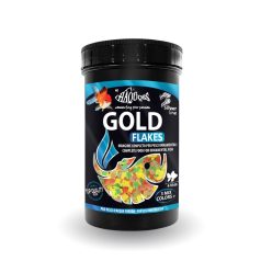   Haquoss | GOLDFLAKE | Teljes értékű lemezes, aranyhal táp - 1000 ml / 150 g