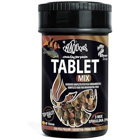 Haquoss | TABLET MIX | Süllyedő tabletta, fenék- és üvegtisztító haltáp - 100 ml / 36 g