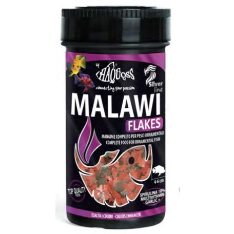 Haquoss | MALAWI FLAKES | Teljes értékű lemezes, malawi haltáp -  250 ml / 40 g