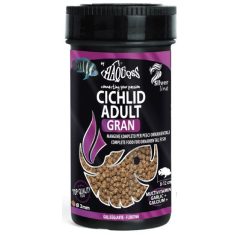   Haquoss | Cichlid Adult Gran | Teljes értékű granulált mindenevő felnőtt sügér táp - 250 ml