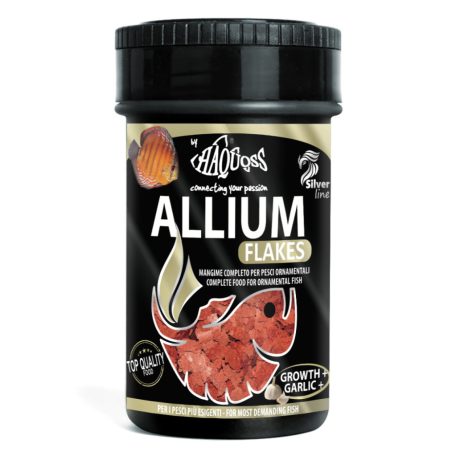 Haquoss | ALLIUM FLAKES | Teljes értékű lemezes, fokhagymás diszkosz haltáp - 100 ml / 16 g