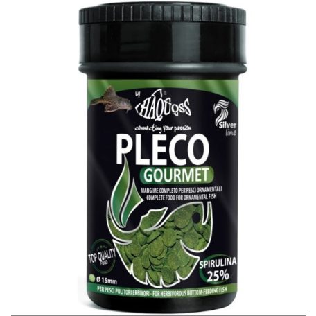 Haquoss | PLECO GOURMET | Teljes értékű algapellet, mindenevő fenéken élő haltáp - 100 ml / 34 g