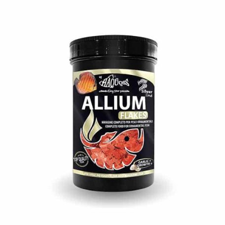 Haquoss | ALLIUM FLAKES | Teljes értékű lemezes, fokhagymás diszkosz haltáp - 1000 ml / 160 g