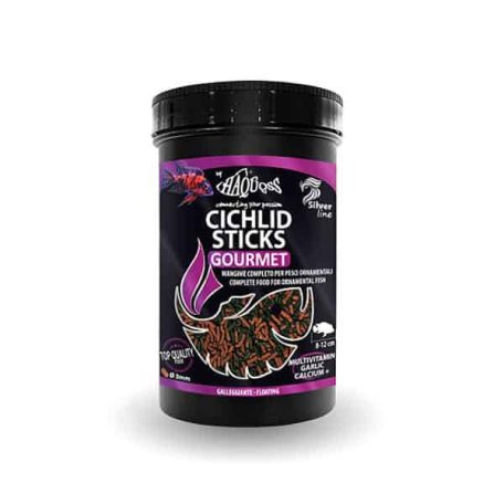 Haquoss | CICHLID STICKS GOURMET | Teljes értékű pellet, sügér táp - 250 ml / 80 g