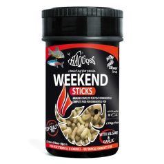   Haquoss | WEEK END STICKS | Teljes értékű rúd, Fokhagyma és alga ízesítésű haltáp - 100 ml / 50 g