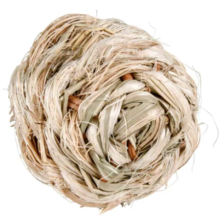Trixie Grass Ball | Természetes fonott fűlabda csörgővel rágcsálóknak – Ø 6 cm