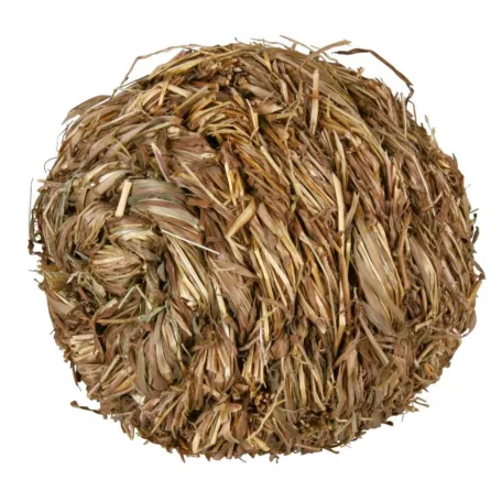 Trixie Grass Ball | Természetes fonott fűlabda csörgővel rágcsálóknak – Ø 6 cm