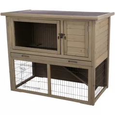   Trixie Small Animal Hutch with Enclosure | Kültéri ház (szürke-zöld) rágcsálók részére - 116x97x63 cm