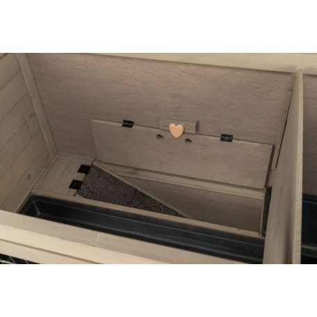 Trixie Small Animal Hutch with Enclosure | Kültéri ház (szürke-zöld) rágcsálók részére - 116x97x63 cm