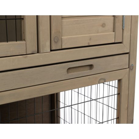 Trixie Small Animal Hutch with Enclosure | Kültéri ház (szürke-zöld) rágcsálók részére - 116x97x63 cm