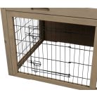 Trixie Small Animal Hutch with Enclosure | Kültéri ház (szürke-zöld) rágcsálók részére - 116x97x63 cm
