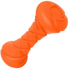   PitchDog Safe And Durable Barbell-Shaped Dog Toy | Játék (súlyzó,narancssárga) kutyák részére - 7x19 cm
