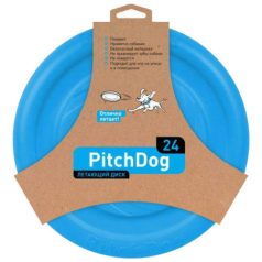   PitchDog Lightweight And Flexible Flying Disk For Dogs | Játék (frizbi, kék) kutyák részére - 24 cm