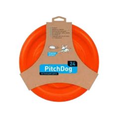   PitchDog Lightweight And Flexible Flying Disk For Dogs | Játék (frizbi, narancssárga) kutyák részére - 24 cm