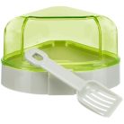 Trixie Corner Toilet | Műanyag sarok toalett egerek és törpehörcsögök számára – 14 × 8 × 11/11 cm