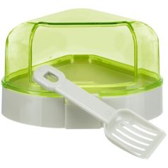   Trixie Corner Toilet | Műanyag sarok toalett egerek és törpehörcsögök számára – 14 × 8 × 11/11 cm