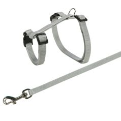   Trixie hám és póráz szett | Gyorscsattal (vegyes színek) nyulak részére - 25-44 cm / 10 mm