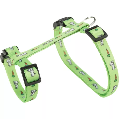 Trixie hám és póráz szett | Gyorscsattal (nyuszi mintás,vegyes színek) nyulak részére - 25-44x10 mm