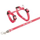 Trixie Small Hám és póráz szett | Gyorscsattal (mintás,vegyes színek) törpe nyulak részére - 20-33cm/8 mm