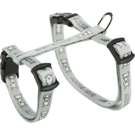 Trixie Small Hám és póráz szett | Gyorscsattal (mintás,vegyes színek) törpe nyulak részére - 20-33cm/8 mm