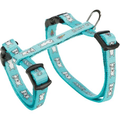 Trixie Small Hám és póráz szett | Gyorscsattal (mintás,vegyes színek) törpe nyulak részére - 20-33cm/8 mm