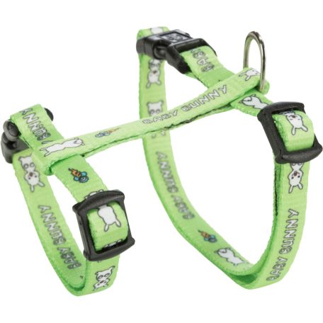 Trixie Small Hám és póráz szett | Gyorscsattal (mintás,vegyes színek) törpe nyulak részére - 20-33cm/8 mm