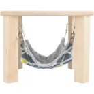 Trixie Sunny shelter/platform with hammock | Fekhely (szürke, színes) tengerimalac és nyulak részére - 28×24×28 cm