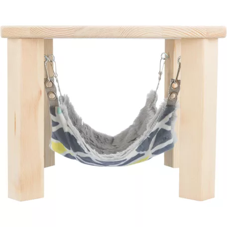 Trixie Sunny shelter/platform with hammock | Fekhely (szürke, színes) tengerimalac és nyulak részére - 28×24×28 cm