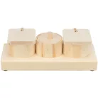 Trixie Snack Box kezeletlen fa készségfejlesztő és jutalomfalat-kereső játék rágcsálók, nyulak és madarak számára | 15 × 4,5 × 6 cm