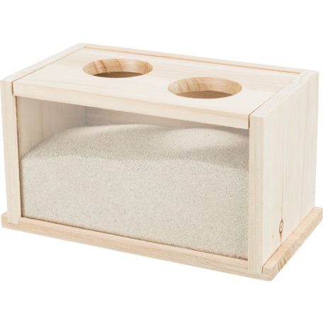 Trixie | Sand Bath with platform - homok fürdető hörcsögnek/futóegereknek, (fa) - 28x15x15cm