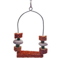   Trópus | Felszerelés (óriás, kombinált hinta, csőrkoptatóval) díszmadarak részére - 22x16 cm