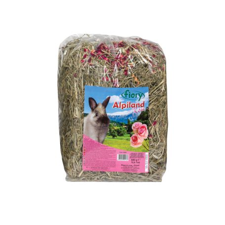 Fiory | Hay ALPILAND Rose (rose petals) | Széna szárított rózsával - 500 g