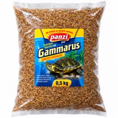   Panzi | Gammarus | Természetes szárított tüskés bolharák eledel vízi teknősök és díszhalak számára – 500 g (0,5 kg)