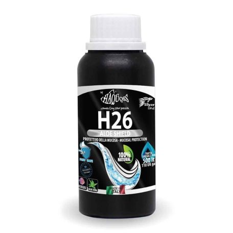 Haquoss | H26 Aloe Shield | Természetes készítmény a halak nyálkahártyájának védelmére és a vízminőség javítására édesvízi akváriumokban – 100 ml
