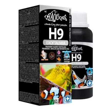 Haquoss | H9 Exoftalmina |  Folyékony készítmény exoftalmia kezelésére édesvízi és tengeri díszhalaknál – 100 ml